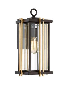 1 Light Medium Wall Lantern - Dark Brown