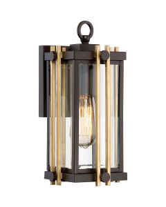 1 Light Small Wall Lantern - Dark Brown