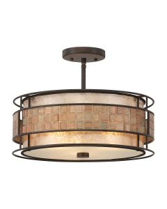 3 Light Semi-Flush - Black Copper