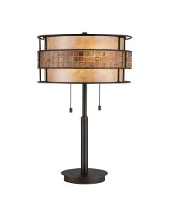 2 Light Table Lamp - Black Copper