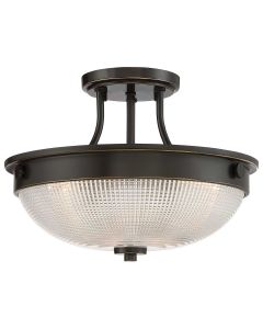 2 Light Semi-Flush - Oil Rubbed Bronze