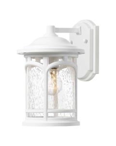 1 Light Small Wall Lantern - White