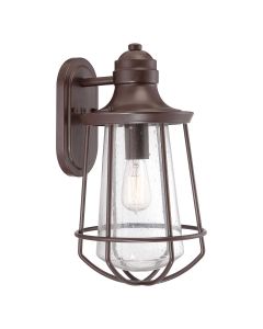 1 Light Large Wall Lantern - Dark Brown