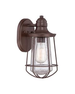 1 Light Small Wall Lantern - Dark Brown