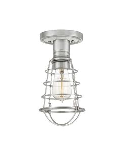 1 Light Semi-Flush - Brushed Nickel