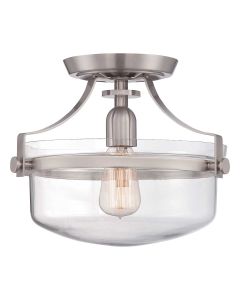 1 Light Semi-Flush - Brushed Nickel