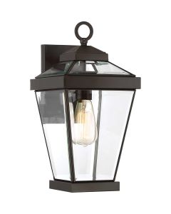 1 Light Medium Wall Lantern - Dark Brown