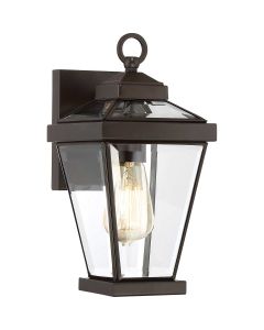 1 Light Small Wall Lantern - Dark Brown