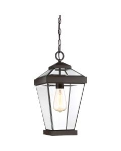 1 Light Medium Chain Lantern - Dark Brown