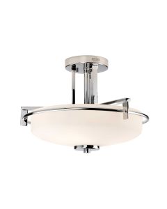 3 Light Semi-Flush - Polished Chrome