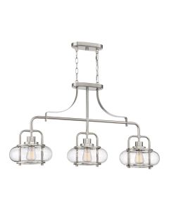 3 Light Island Light - Brushed Nickel