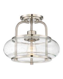 1 Light Semi-Flush - Brushed Nickel