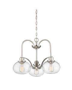 3 Light Chandelier - Brushed Nickel