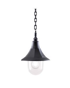 1 Light Chain Lantern - Textured Black