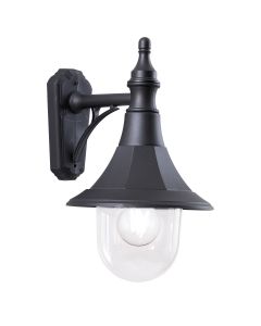 1 Light Down Wall Lantern - Textured Black