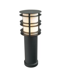 1 Light Medium Bollard - Textured Black