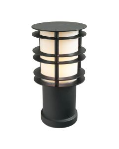 1 Light Small Bollard - Textured Black