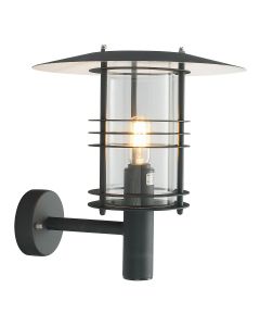 1 Light Grande Wall Lantern - Textured Black