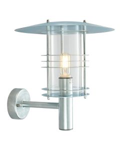 1 Light Grande Wall Lantern - Galvanised