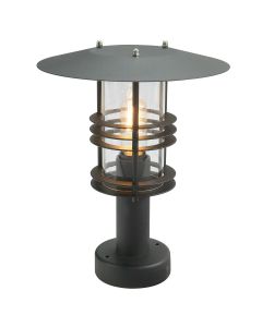 1 Light Pedestal - Textured Black