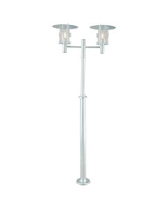 2 Light Twin Lamp Post - Galvanised