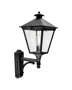 1 Light Medium Up Wall Lantern - Textured Black