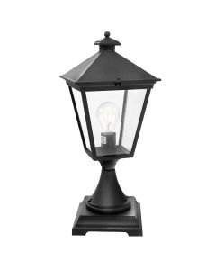 1 Light Medium Pedestal - Textured Black