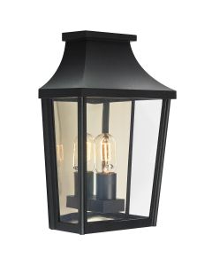 1 Light Half Wall Lantern - Textured Black