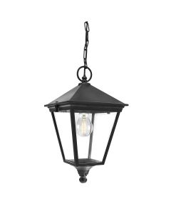 1 Light Medium Chain Lantern - Textured Black