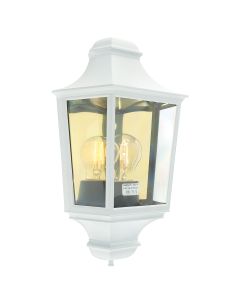 1 Light Half Lantern - White