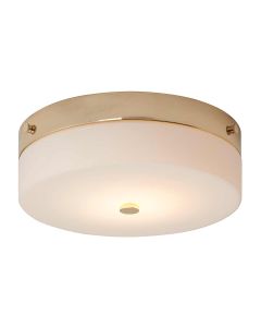 1 Light Large Flush - Polished Gold