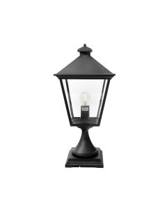 1 Light Large Pedestal - Textured Black