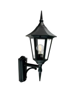 1 Light Medium Up Lantern - Textured Black