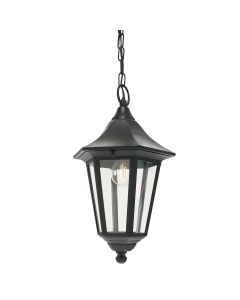 1 Light Medium Chain Lantern - Textured Black