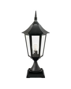 1 Light Large Pedestal - Textured Black