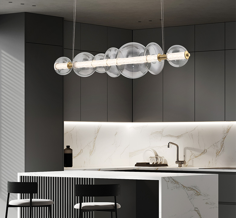 Atomo linear chandelier